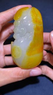 和田玉籽料 招财貔貅